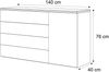 Lookway Kommode AURORA 4S1D Anrichte in KASCHMIR Schubladenschrank Bild 3