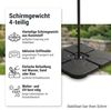 Schirmständer 60 L / 80 kg 4er Set Ampelschirmständer Outdoor Schirmgewicht Bodenkreuz Sonnenschirmständer Schirmhalter Schirmfuß Wasser Sand Gefüllt Garten Bild 2
