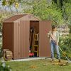 Keter Gerätehaus Darwin 6x4 DD, Braun, Außenmaße 190 x 122 x 221 cm, wartungsfrei, Kunststoff,wetterfest, Gartenhaus Geräteschuppen Gartenhütte, Hütte für Gartengeräte Bild 2