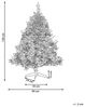 Künstlicher Weihnachtsbaum schneebedeckt 120 cm weiß TOMICHI Bild 3