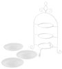 BOLTZE GRUPPE GmbH Dekoetagere Etagere Madita 3er Glas weiß 4tlg H 37 cm Bild 2