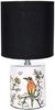 BRUBAKER Nachttischlampe Tischlampe Vogel Design Asiatisch - 1x oder 2er Set - Schirm Schwarz, ohne Leuchtmittel, Designer Lampen mit Keramikfuß, Höhe ca. 30 cm - Tischleuchte Bild 5