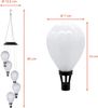 Spetebo LED Dekolicht Solar LED Windspiel mit 5 beleuchteten Heißluftballons - 82 cm, Solar betrieben, LED fest integriert, warm weiß, warm weiß mit Flammeneffekt Bild 2