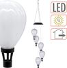 Spetebo LED Dekolicht Solar LED Windspiel mit 5 beleuchteten Heißluftballons - 82 cm, Solar betrieben, LED fest integriert, warm weiß, warm weiß mit Flammeneffekt Bild 3