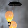 Spetebo LED Dekolicht Solar LED Windspiel mit 5 beleuchteten Heißluftballons - 82 cm, Solar betrieben, LED fest integriert, warm weiß, warm weiß mit Flammeneffekt Bild 5