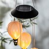 Spetebo LED Dekolicht Solar LED Windspiel mit 5 beleuchteten Heißluftballons - 82 cm, Solar betrieben, LED fest integriert, warm weiß, warm weiß mit Flammeneffekt Bild 4