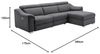 Vente-unique - Ecksofa mit elektrischer Relaxfunktion PEDRERA - Stoff - Anthrazit - Ecke rechts Bild 3