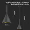 Pendelleuchte mit schwarz goldenem Lampenschirm VT-7162 Bild 2