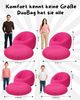 PATCH HOME 2-in-1 Sitzsack Sessel - Gaming Bean Bag mit Reißverschluss - Bereits befüllt, Ergonomisch & Robust für Kinder & Erwachsene - Indoor & Outdoor, Wetterfest (Magenta, 155cm) Bild 2