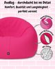 PATCH HOME 2-in-1 Sitzsack Sessel - Gaming Bean Bag mit Reißverschluss - Bereits befüllt, Ergonomisch & Robust für Kinder & Erwachsene - Indoor & Outdoor, Wetterfest (Magenta, 155cm) Bild 4