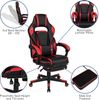 Flash Furniture Gaming Stuhl mit hoher Rückenlehne – Ergonomischer Bürosessel mit verstellbaren Armlehnen und Fußstütze – Perfekt als Zockerstuhl und fürs Home Office – Rot Bild 4