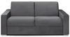 Vente-unique - CALITO Sofa SamtStoff Grau - B 223 cm94 cm x H 85 cm x L 194 cm Bild 3