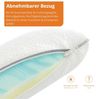sleepling Nackenstützkissen Memory Foam, Füllung: 1 Seite Visco- andere Seite Gelschaum, Bezug: 65 % Polyester / 35 % Viskose, Seitenschläfer, Rückenschläfer, Memory Effekt, HWS Nackenkissen Bild 2