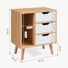 Nachttisch Bordkak 55x48x30 cm Eicheoptik/Weiß [en. casa] Bild 2
