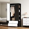 Flieks Kinderbett, Massivholz Einzelbett Hausbett mit Zeltstoff und Schublade 90x200 cm Bild 3