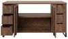 Badmöbelset Holz 2tlg Sydney Pinie dunkel massivum 138x74x45 cm Waschtisch mit Spiegel Landhausstil braun rustikales Komplettset Bild 3