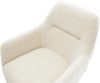 Esszimmerstuhl Pejo-Flex Teddystoff Beige Kreuzgestell konisch Schwarz Taschenfederkern Bild 5