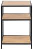 Selsey SEAFORD - Nachtschrank - Nachttisch in heller Holzoptik / Schwarz mit offenen Fächern und Metallgestell, 63 cm hoch Bild 4