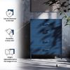 Jan Nowak Metall Kommode mit Schubladen - Carla | Komodenschrank für Schlafzimmer, Wohnzimmer, Kinderzimmer | Industrial Loft Style | Schubladenkommode Glitzernd | 80 x 101,5 x 40 cm | Dunkelblau Bild 3
