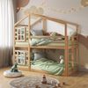 Etagenbett Maja Braun 90x200 cm mit 2 Matratzen Vitalispa Bild 2