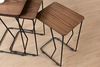 Hanah Home Elegant Walnut Nesting Table Set (3 Pieces) | 100% MDF with Metal Legs | Dimensions: 43x65 cm, 40x60 cm, 38x55 cm | Stylish & Functional for Modern Spaces Bild 4