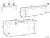 Tisch mit Bank TUSCANIA Eukalyptusholz 180x100x73 cm Dunkler Holzfarbton Bild 3