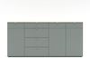 Anrichte >Bari< in Schilf grün, Spannplatte, MDF - 220x101x41cm (BxHxT) Bild 5