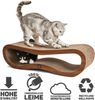Canadian Cat Company Kratzpappe Orbit 2.0 - walnuß, (Qualitäts-Kratzbrett, 1-tlg, XL Kratzmöbel mit Katzenminze), ergonomische Form Bild 3