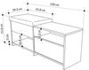 Dmora Schuhschrank Denebola 120.3 x 40.5 x 51 cm Schwarz 8 Paar Bild 3