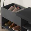 Dmora Schuhschrank Denebola 120.3 x 40.5 x 51 cm Schwarz 8 Paar Bild 4