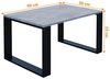 AKKE Außergewöhnlicher Couchtisch Beistelltisch für Wohnzimmer | Kaffee Tee Wohnzimmertisch Tisch | Coffee Table | Zimmer Schlafzimmer Möbel | Deko Modern Beton 90 x 50 x 55 Bild 2