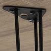 DRW Runder Couchtisch aus Holz und Metall in Eiche und Schwarz, 89x45 cm, Dicke 1,8 cm, 89x45 cm, grosor 1,8cm Bild 3