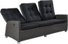 Relaxsofa Kansas 3er Sofa Garten Couch Zweisitzer Grau-Mix Bild 3