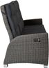 Relaxsofa Kansas 3er Sofa Garten Couch Zweisitzer Grau-Mix Bild 4