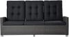 Relaxsofa Kansas 3er Sofa Garten Couch Zweisitzer Grau-Mix Bild 2