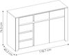 Sideboard Angel Kommode 118,7cm 2-türig mit Schubladen Breite weißeiche Bild 3