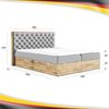 Boxspringbett Doppelbett LOFT 3 - Das perfekte Bett für Ihr Schlafzimmer. 140x200 cm Bett mit Bonellmatratze, mit Bettkasten für Bettwäsche und Topper. Bett mit Kopfteil. (LOFT 3 SHWARZ, 140x200) Bild 2