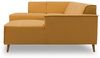 DOMO Collection Jules Wohnlandschaft, Skandinavisches Sofa mit Federkern, Couch in U-Form, gelb, 191 x 333 x 159 cm Bild 4