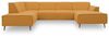 DOMO Collection Jules Wohnlandschaft, Skandinavisches Sofa mit Federkern, Couch in U-Form, gelb, 191 x 333 x 159 cm Bild 3