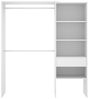 Dmora - Großer Kleiderschrank Lhotse, Struktur für begehbaren Kleiderschrank, offener Kleiderbügel, 160 x 40 x 187 cm, Weiß Bild 4