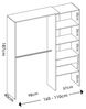 Dmora - Großer Kleiderschrank Lhotse, Struktur für begehbaren Kleiderschrank, offener Kleiderbügel, 160 x 40 x 187 cm, Weiß Bild 2