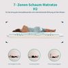 ESSENCE SLEEP Schaum Matratze - 100 x 200 x 18 cm, 2 in 1 Kaltschaummatratze, 7 Zonen Matratze mit 1 Kissen, H2, Rollmatratze – Atmungsaktiv Bequem und Langlebig, Öko-Tex Zertifiziert, Memory Foam Bild 5
