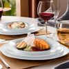 24x Teller Weiß Tief Servierplatte Essen Speisen Untersetzer Geschirr Tisch Neu Bild 5