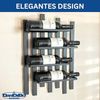 DanDiBo Weinregal Wand Metall Schwarz Modern 96691 Flaschenregal Schmal Wandmontage Wine Rack Weinflaschenhalter Weinhalter Flaschenhalter Bild 3