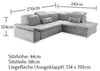 Ecksofa mit Schlaffunktion Wayne - verstellbaren Kopf- und Rückenlehnen Bild 3