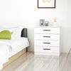 Dmora Kommode Elgafar 70 x 79 x 42h cm Weiß 4 Schubladen Bild 4