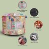 Aakriti Indian Pouf Fußhocker mit Stickerei Pouf, indische Baumwolle, Pouffe osmanischen Pouf Cover mit ethnischem Dekor Kunst - Cover (Beige, 56x35 cms) Bild 4