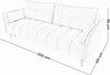 MOEBLO Sofa BLUMI, Eleganz und Komfort – 3-Sitzer-Stoffsofa mit Schlaffunktion und Bettkasten, modernes Design für Wohnzimmer, -(BxHxT):220x95x101 cm Bild 3