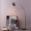 Teamson Home Bogenlampe Stehlampe Bogenleuchte aus Metall gelb 173x11x32 cm Bild 5