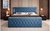 Boxspringbett Elegance mit LED, USB und Stauraum 140x200 Blau H3 Bild 2